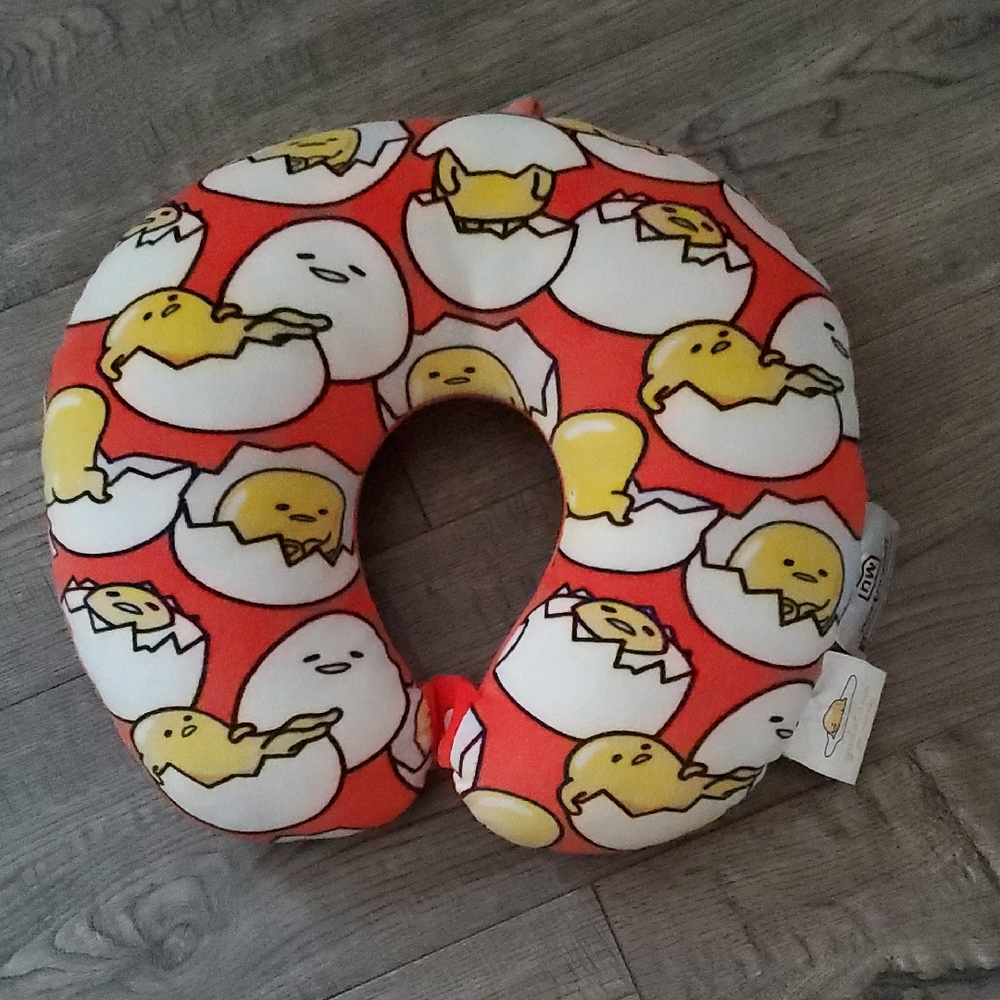 Northwest Egg-Themed Kids Neck Pillow - Red and Yellow ..size 12x13